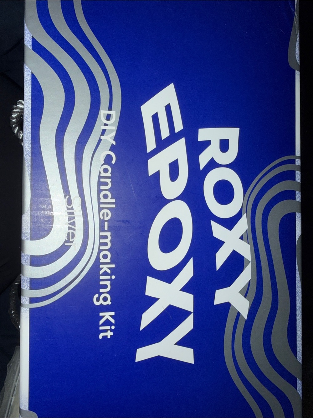 Roxy Epoxy Candle-Making Kit - Blue & Silver Wave Design